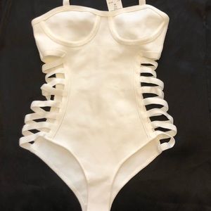 Bandage monokini with side cut outs